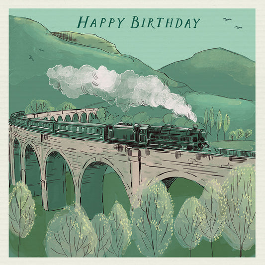 The Heritage Press 'Train Journey' by Cordelia Hutchison Birthday Card