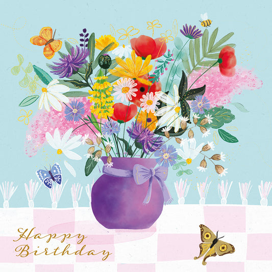 The Heritage Press 'Spring Flower Vase' Birthday Card