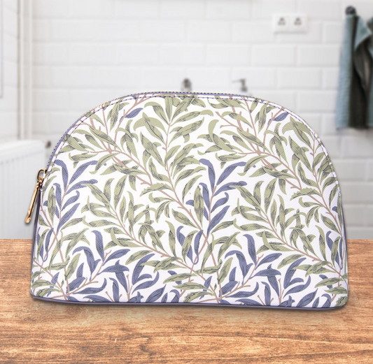 William Morris Makeup Bag Willow Bough Leaf Design Zip Fasten