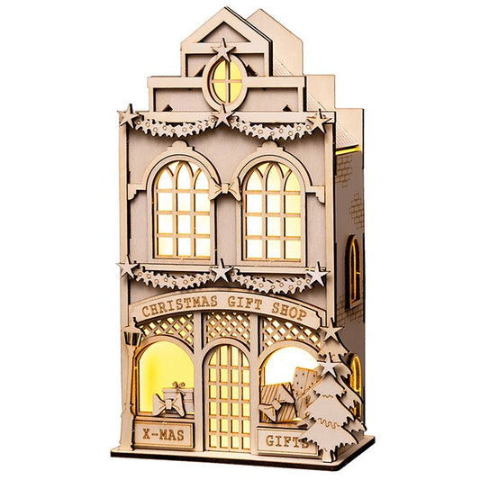 Wooden 3D Christmas Puzzle Christmas Gift Shop Toy Shop Design