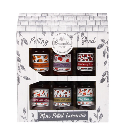 Bramble Foods Potting Shed Jams & Chutneys Gift Set Pack of 6 Jars