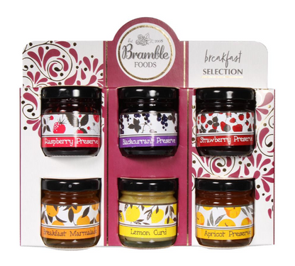Bramble Foods Breakfast Selection 6 Mini Jars Jams & Preserves