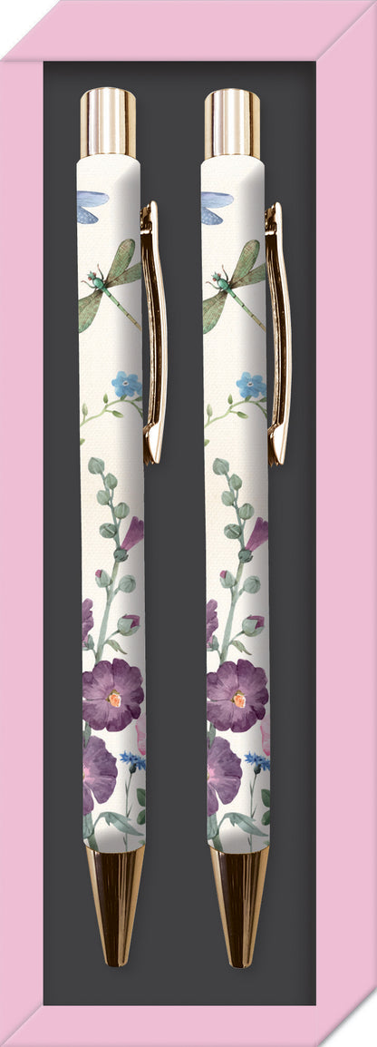 The Gifted Stationery Co. Wild Harmony Floral Ballpoint Pen Duo Gift Set