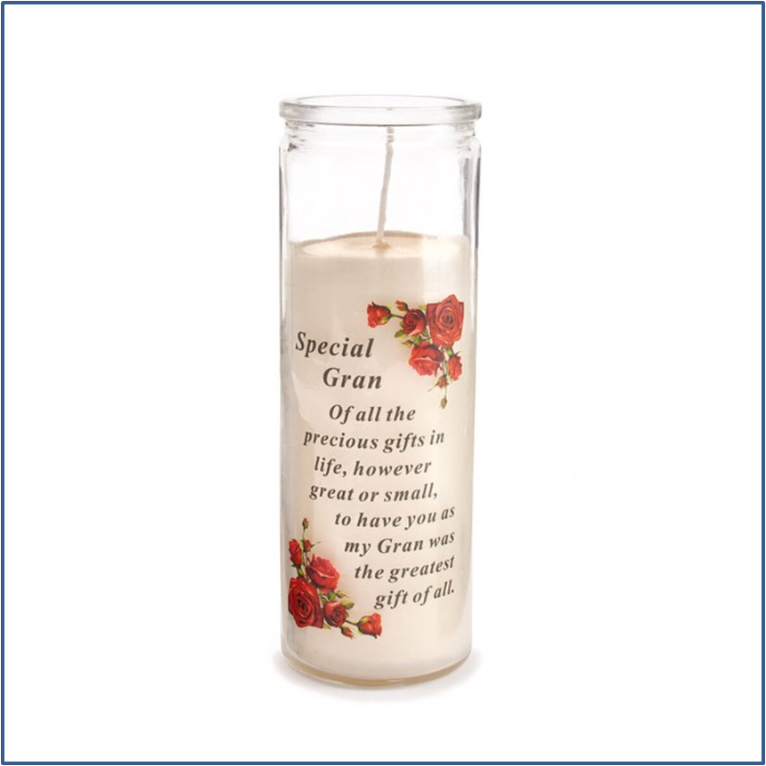 Glass Memorial Tube Candle