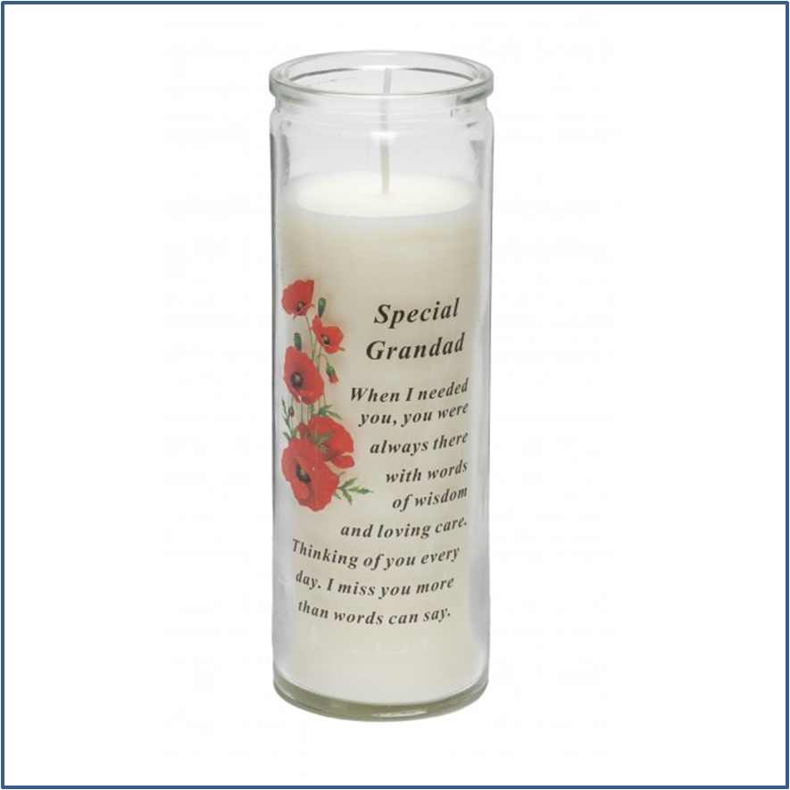 Glass Memorial Tube Candle