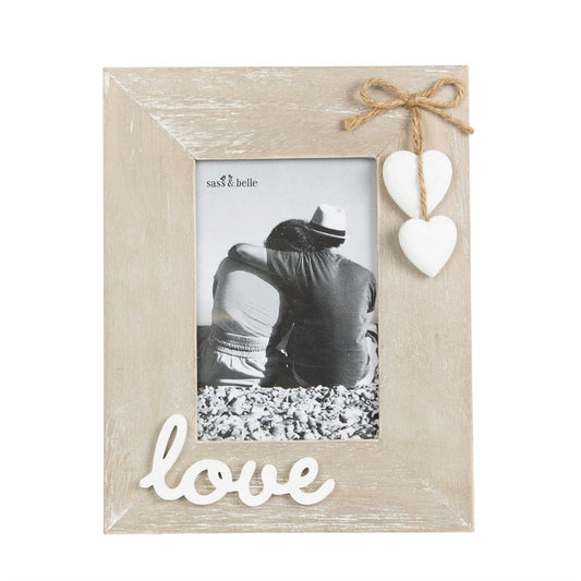 Sass & Belle Ashley Farmhouse Shabby Chic 'Love' Photo Frame
