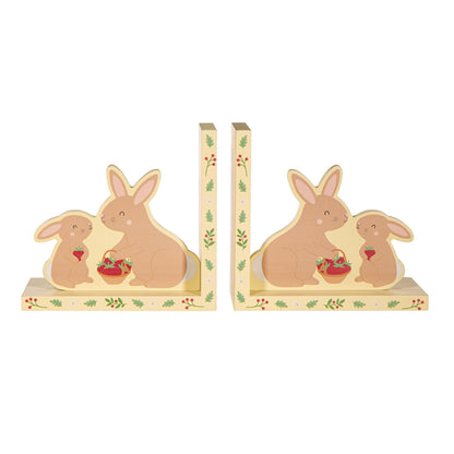 Sass & Belle Garden Friends Wooden Bunny Shaped Bookends