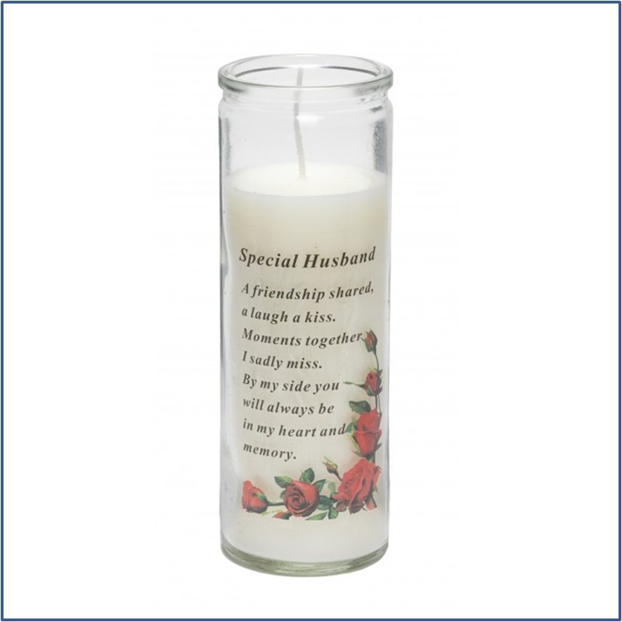 Glass Memorial Tube Candle