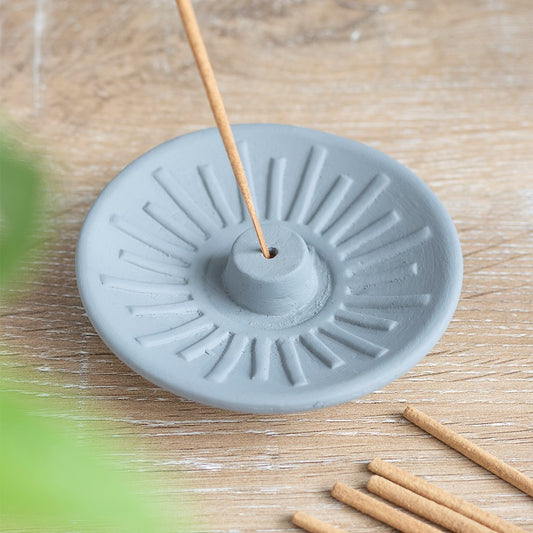 Something Different Grey Energy Terracotta Incense Plate