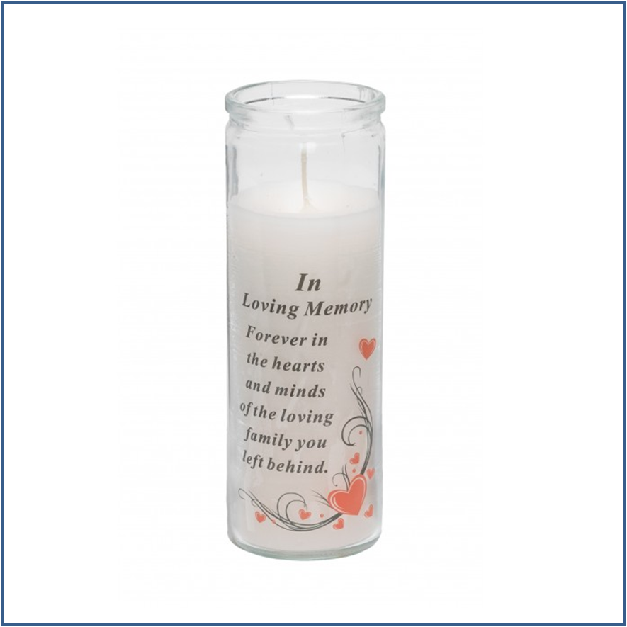 Glass Memorial Tube Candle