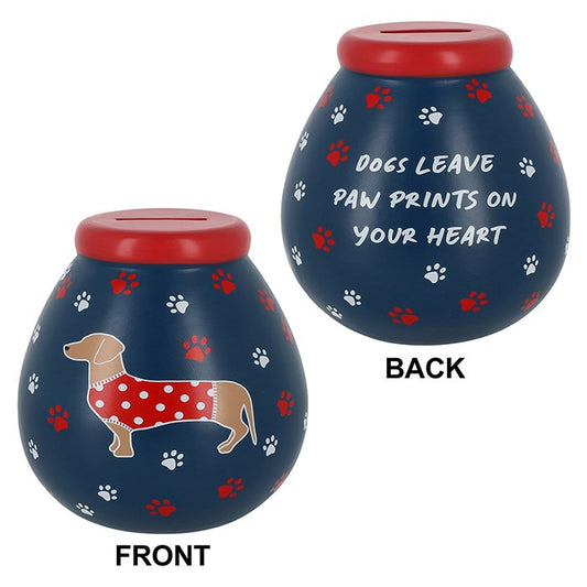 Dotty Dachshund Ceramic Pot of Dreams Money Box