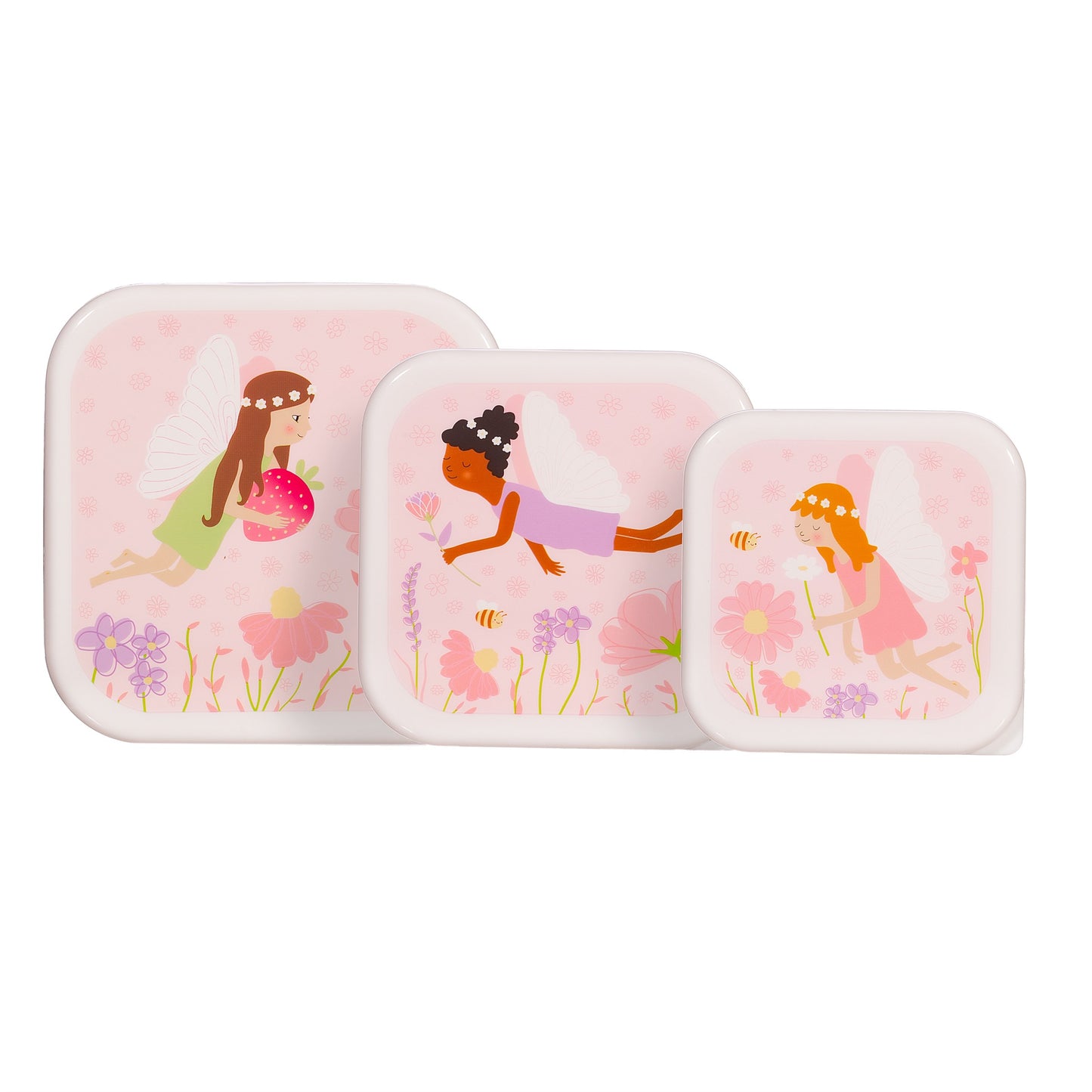 Sass & Belle Set of 3 Fairy Nesting Lunch Boxes