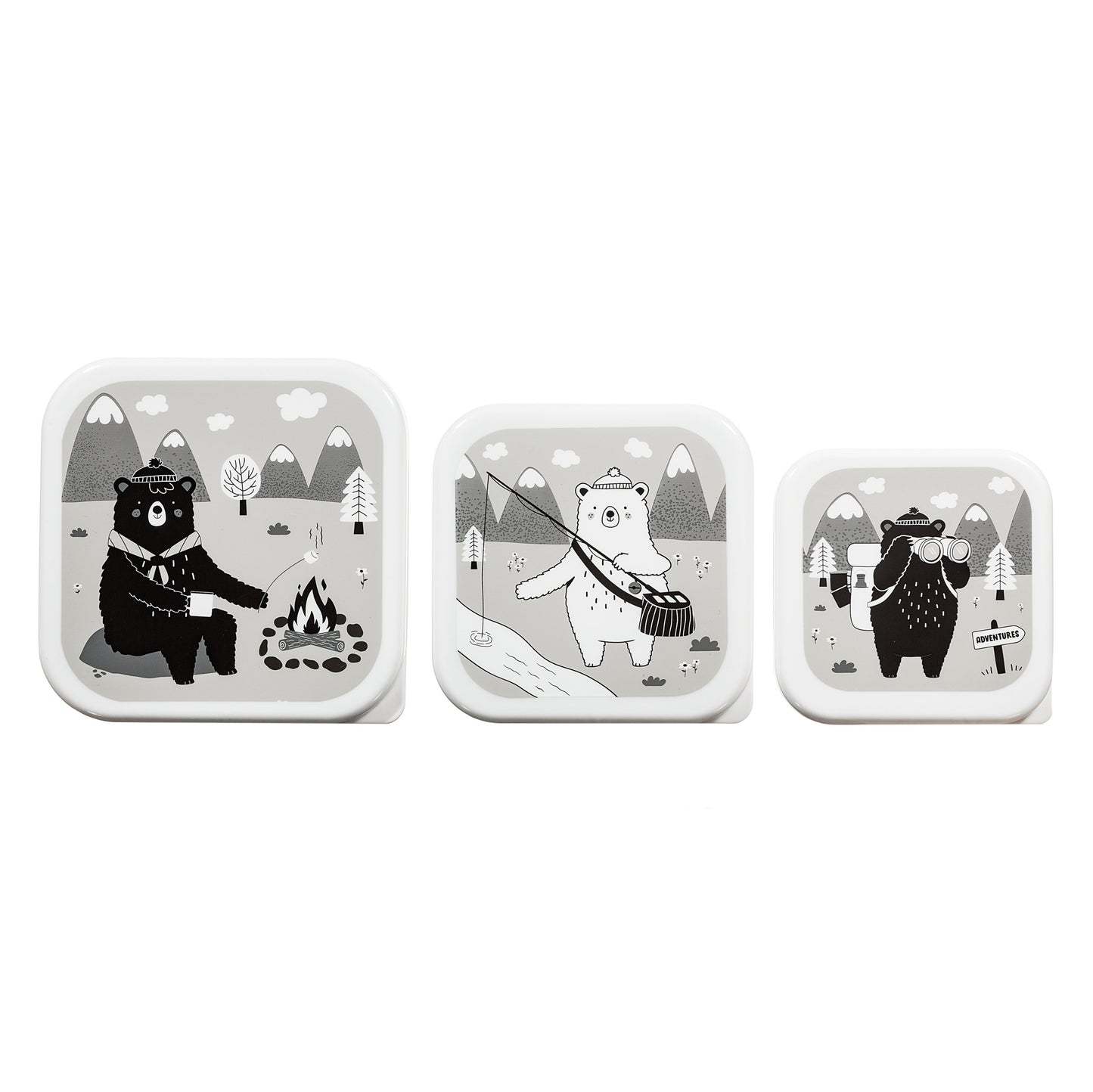 Sass & Belle Set of 3 Bear Adventure Lunch Boxes