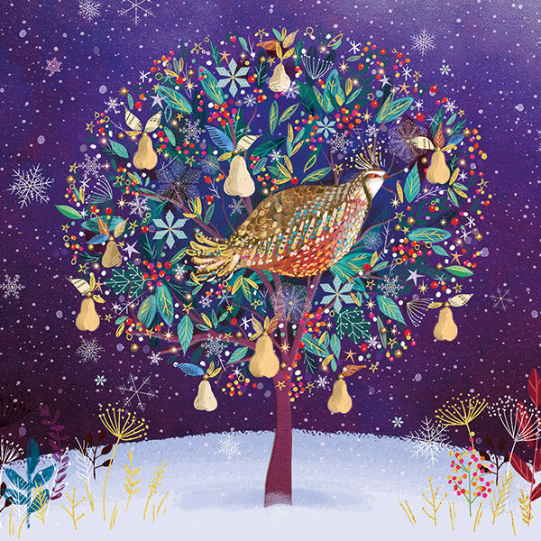 'Golden Partridge' Pack of 10 Charity Christmas Greetings Cards