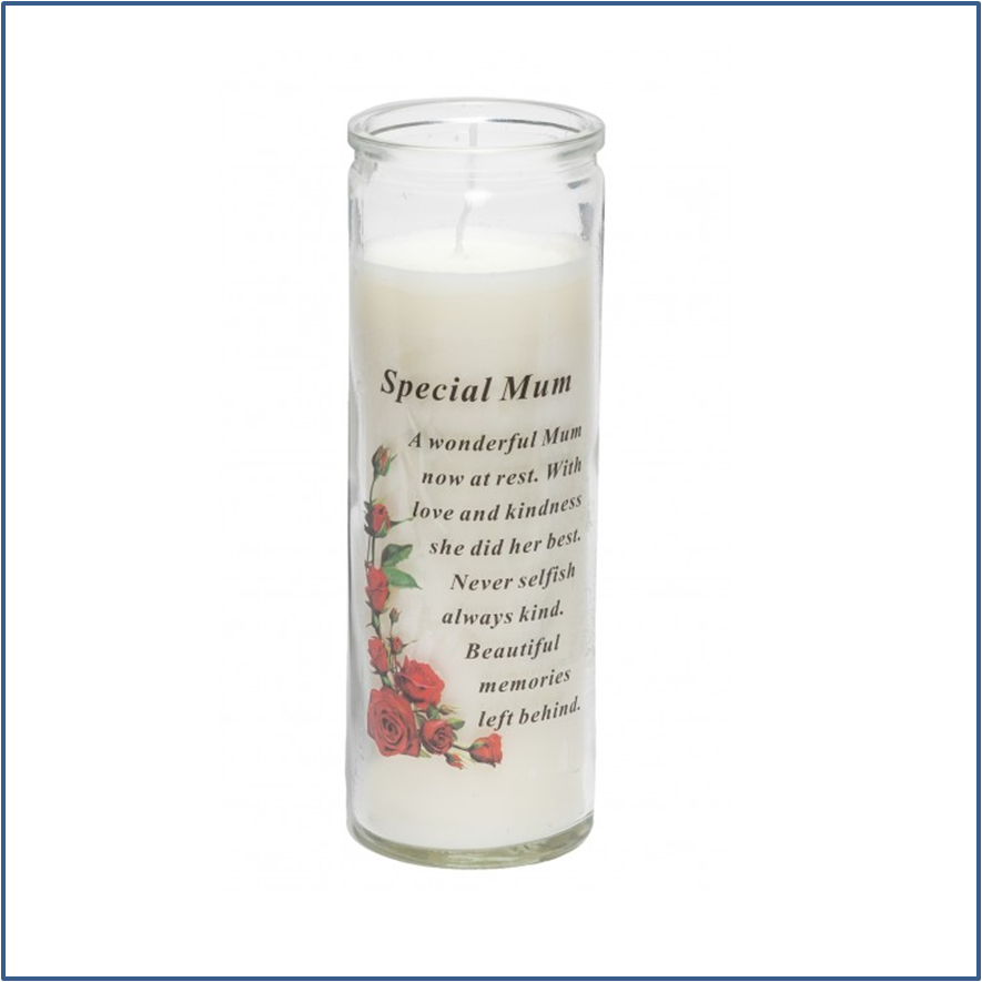 Glass Memorial Tube Candle