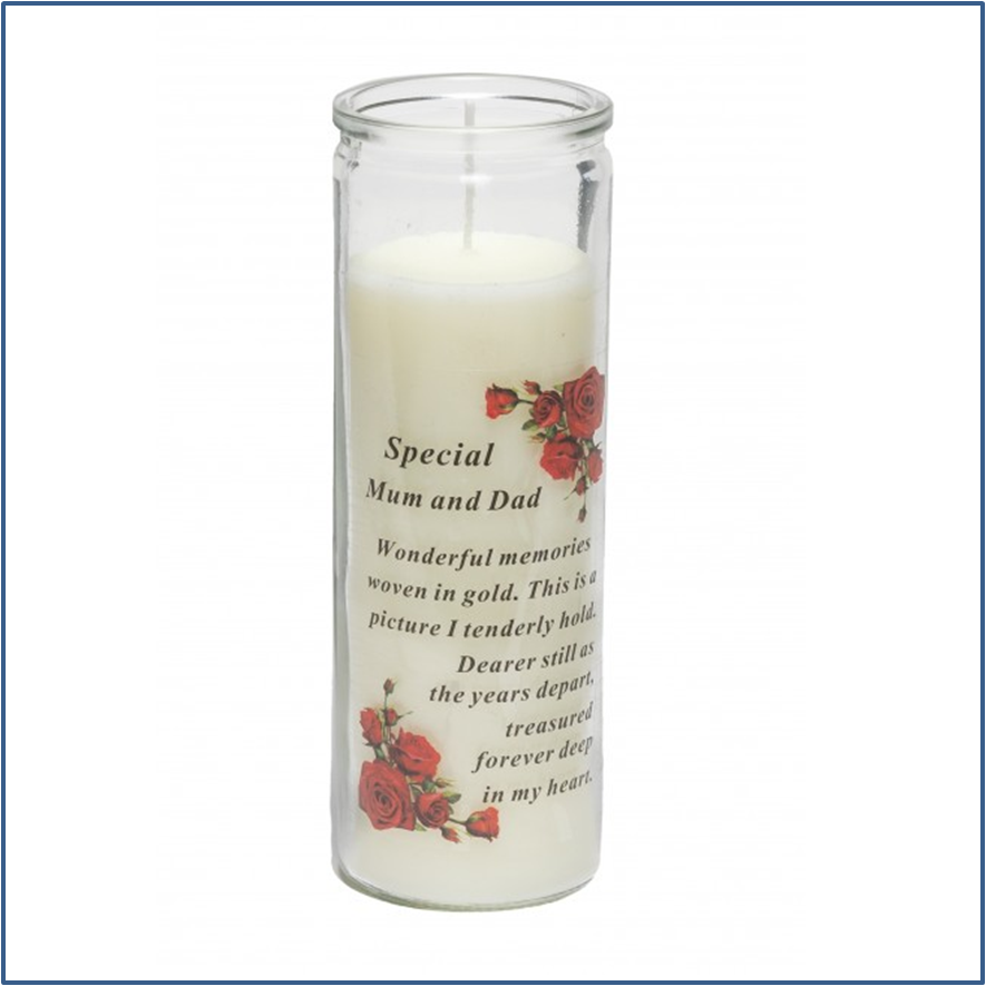Glass Memorial Tube Candle