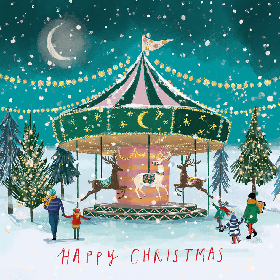 Charity Christmas Cards Pack of 10 Christmas Carousel