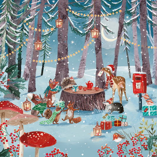 Charity Christmas Cards Pack of 10 Woodland Party