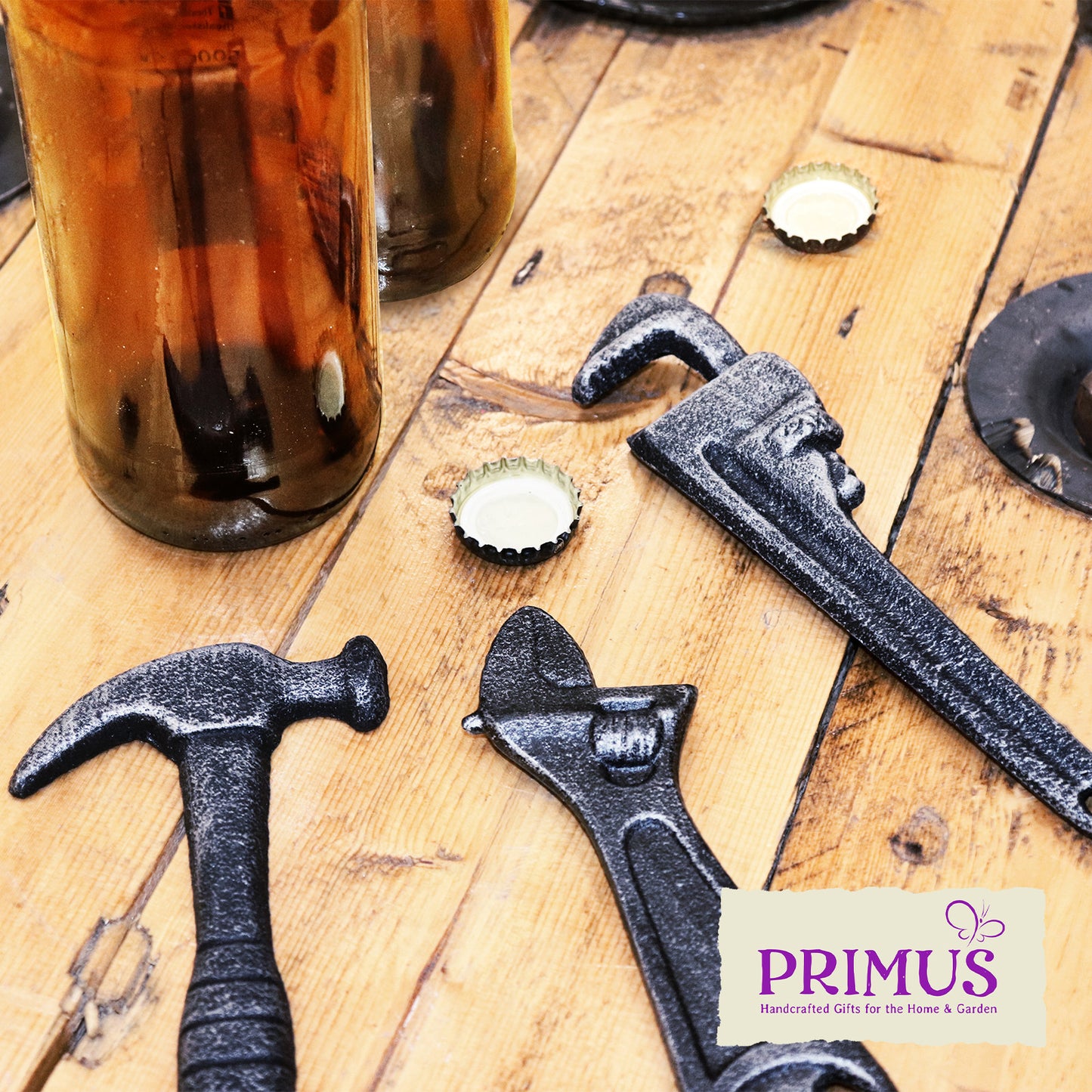 Primus Cast Iron Tool Bottle Opener Pipe Wrench