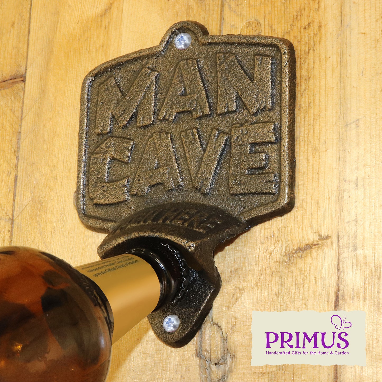 Primus Cast Iron Wall Mounted Bottle Opener 'Man Cave'
