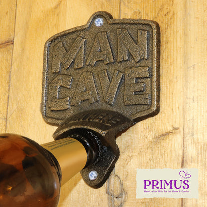Primus Cast Iron Wall Mounted Bottle Opener 'Man Cave'