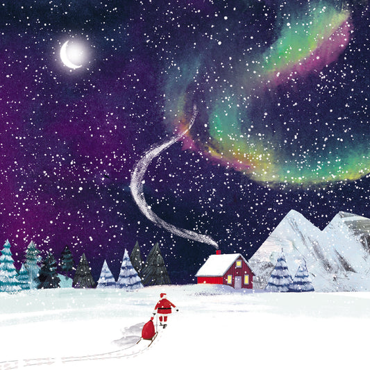 'Northern Lights' Pack of 10 Charity Christmas Greetings Cards