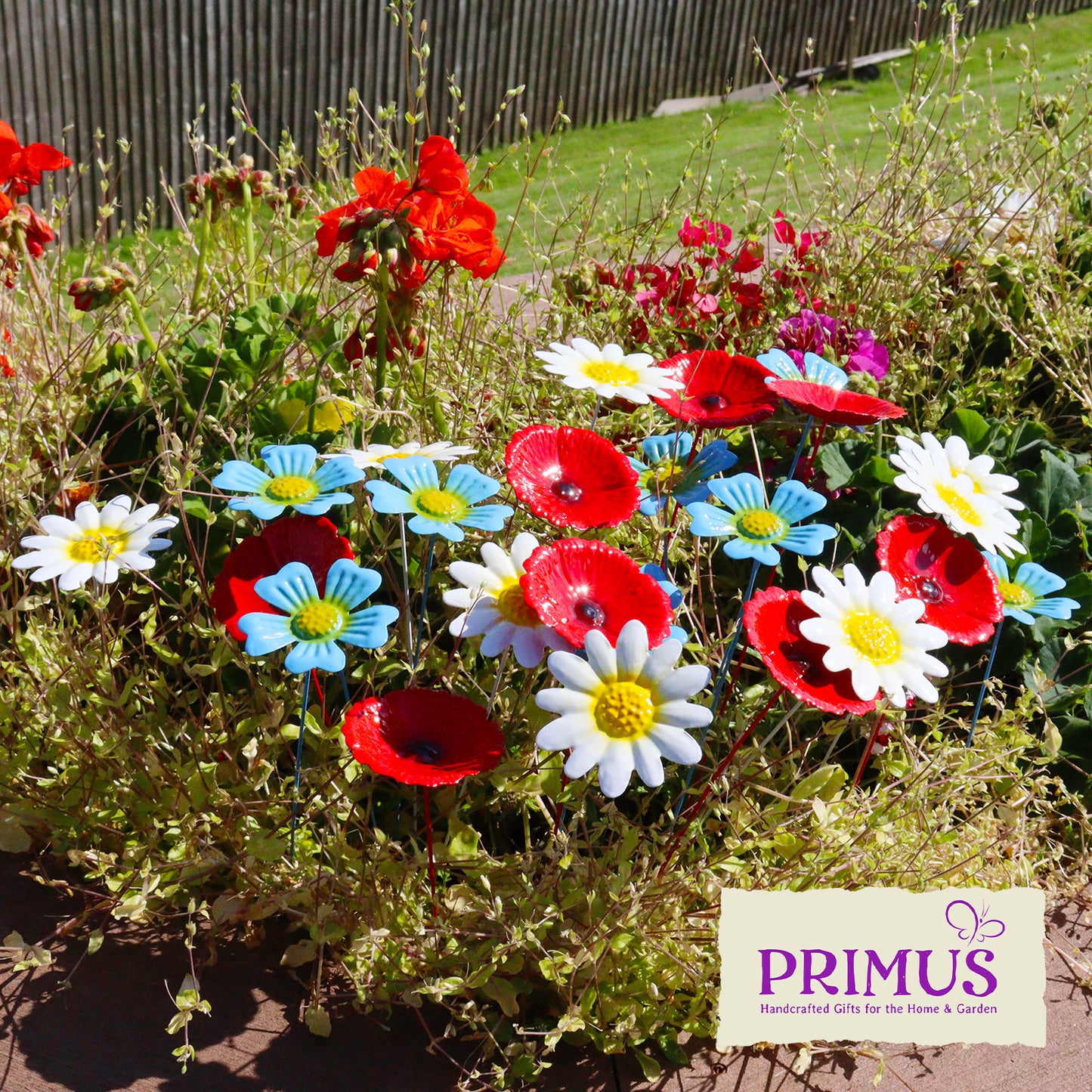 Primus Small Metal Forget Me Not Garden Stake