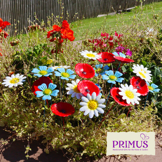 Primus Small Metal Forget Me Not Garden Stake