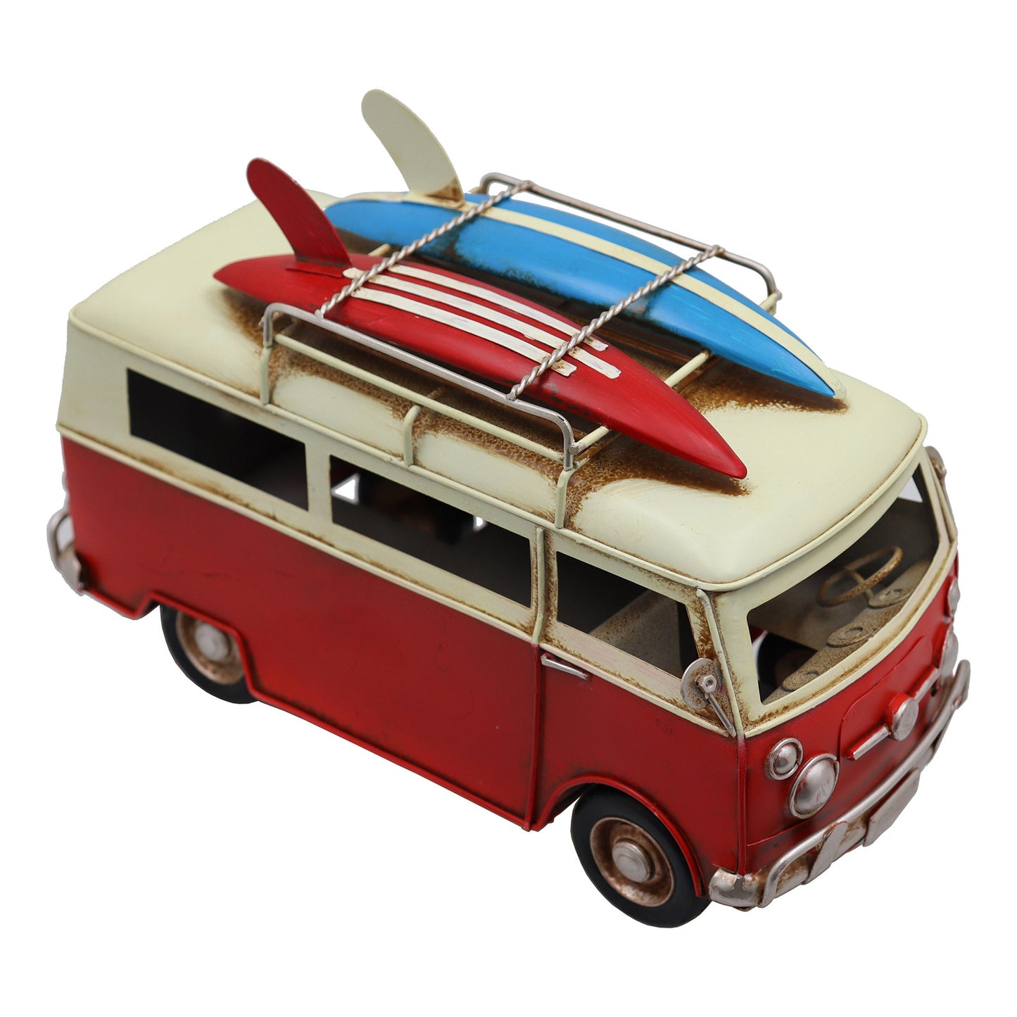 Primus Vintage Vehicles Metal Red Vintage Camper Van Ornament