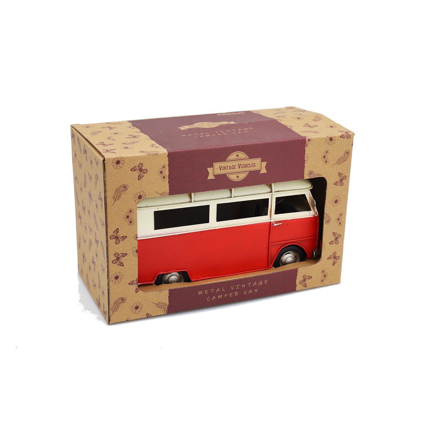 Primus Vintage Vehicles Metal Red Vintage Camper Van Ornament