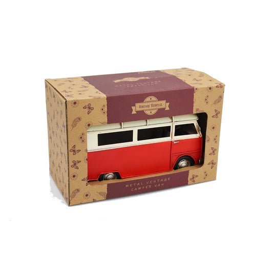 Primus Vintage Vehicles Metal Red Vintage Camper Van Ornament