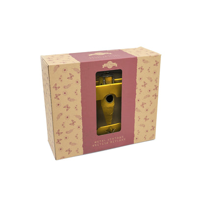 Primus Vintage Vehicles Yellow Metal Biplane Ornament - Box Damaged