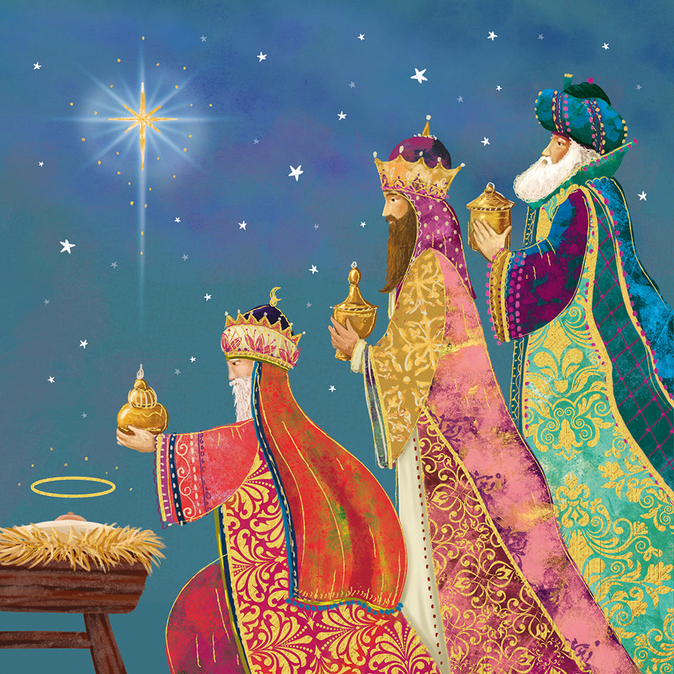 'Three Kings' Pack of 10 Charity Christmas Greetings Cards