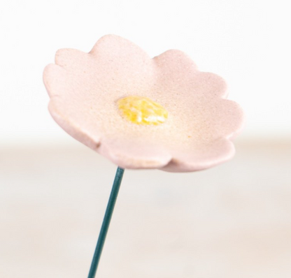 Portland Living Giftware Ceramic Pink Poppy Garden Stake
