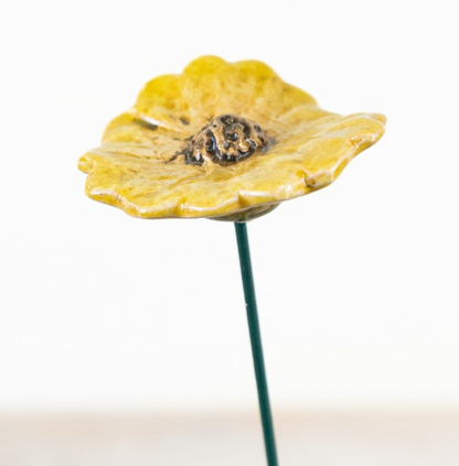 Portland Living Giftware Ceramic Yellow Daisy Garden Stake Decoration