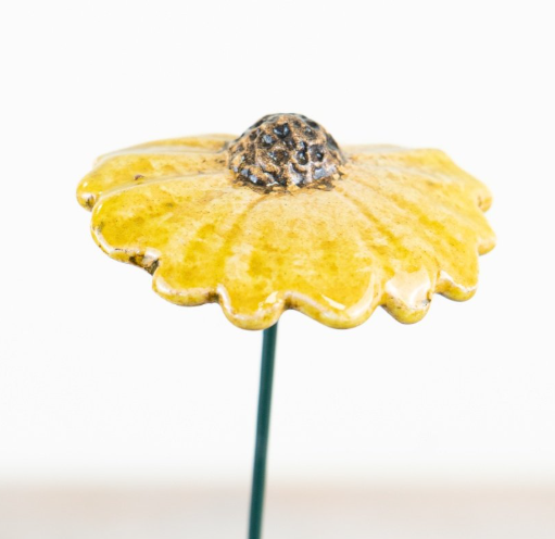 Portland Living Giftware Ceramic Yellow Daisy Garden Stake Decoration