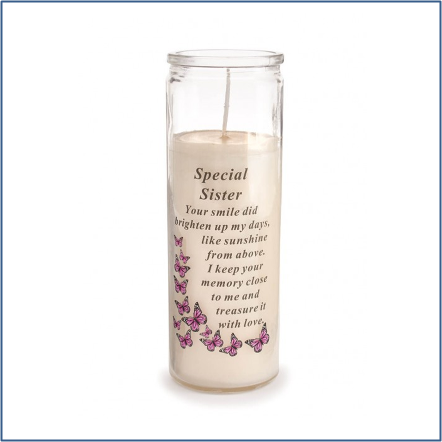 Glass Memorial Tube Candle