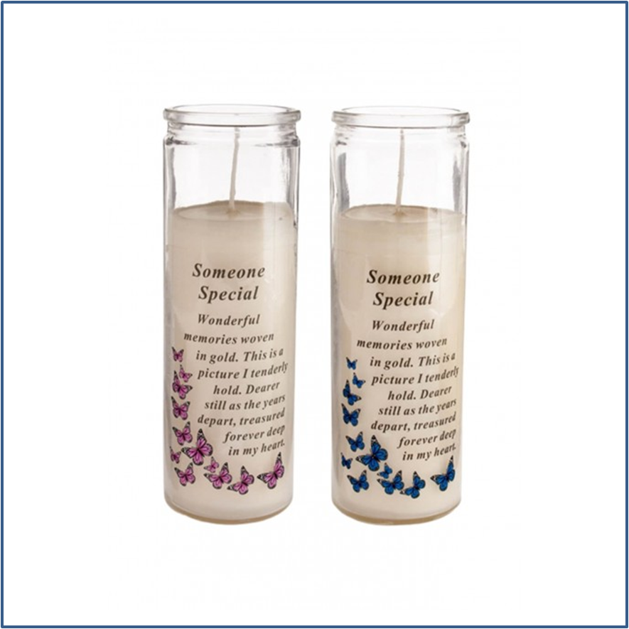 Glass Memorial Tube Candle