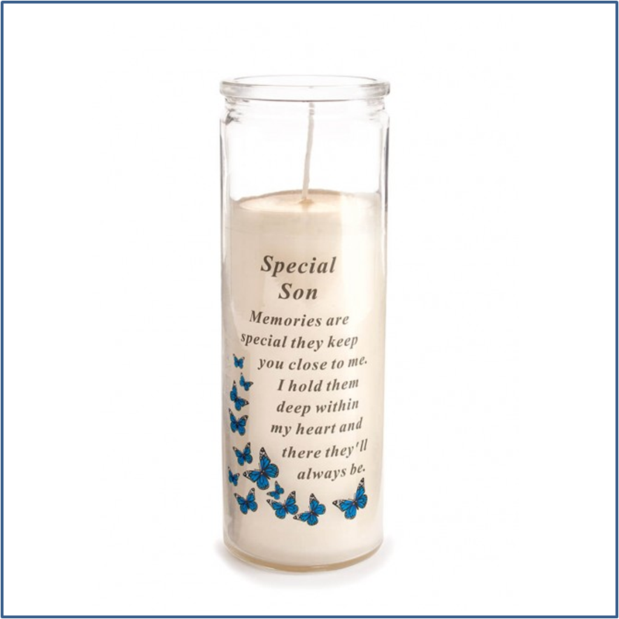 Glass Memorial Tube Candle