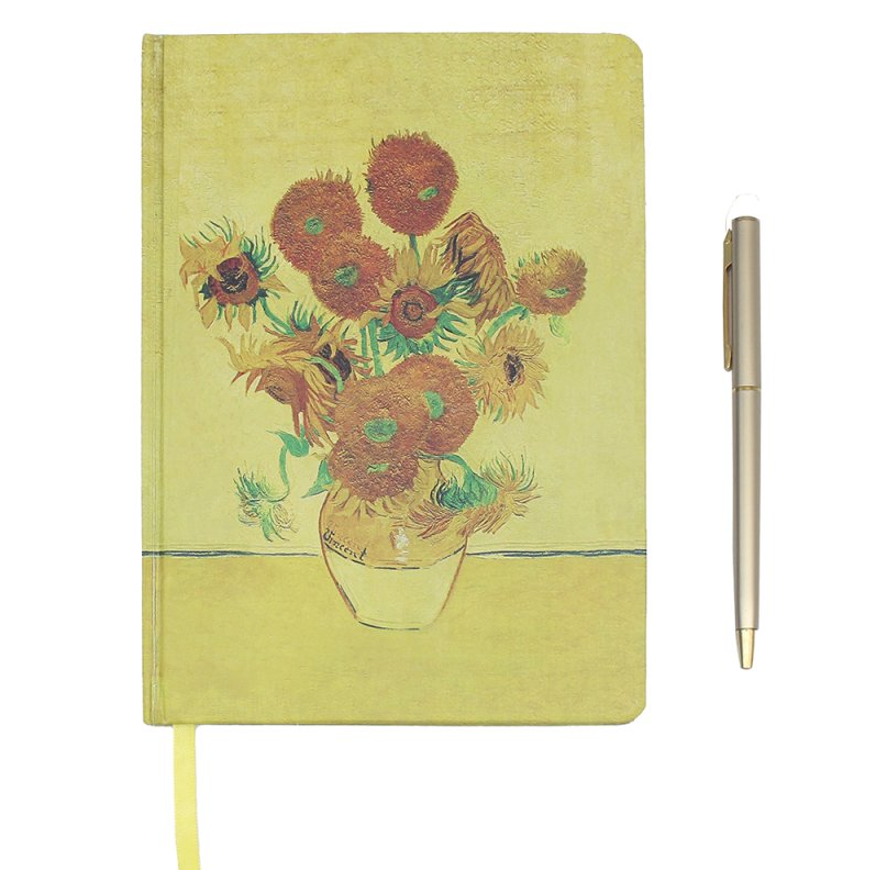 Leonardo Collection Van Gogh 'Sunflowers' Hardback Notebook and Pen Gift Set