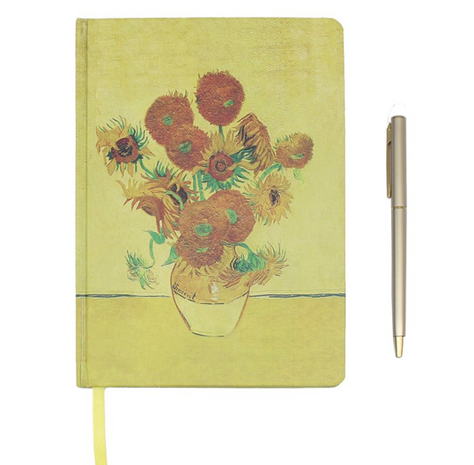 Leonardo Collection Van Gogh 'Sunflowers' Hardback Notebook and Pen Gift Set