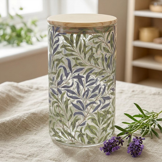 Leonardo Collection William Morris Willow Bough Glass Large Storage Canister 1500ml