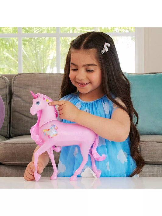 Barbie Sparkle Lights Toy Unicorn with 20 Interactive Combos of Lights, Sounds & Music
