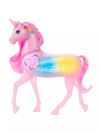 Barbie Sparkle Lights Toy Unicorn with 20 Interactive Combos of Lights, Sounds & Music