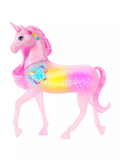 Barbie Sparkle Lights Toy Unicorn with 20 Interactive Combos of Lights, Sounds & Music