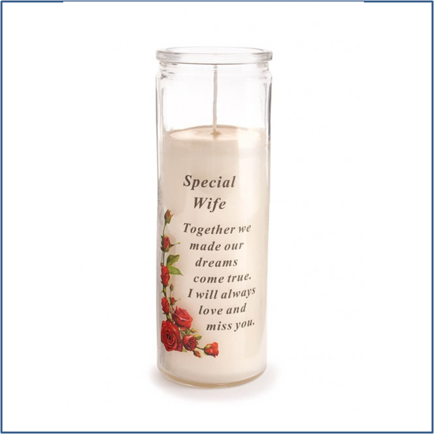 Glass Memorial Tube Candle