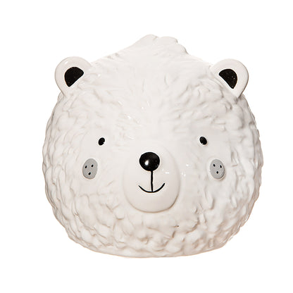 Sass & Belle White Ceramic Cute Bear Money Box