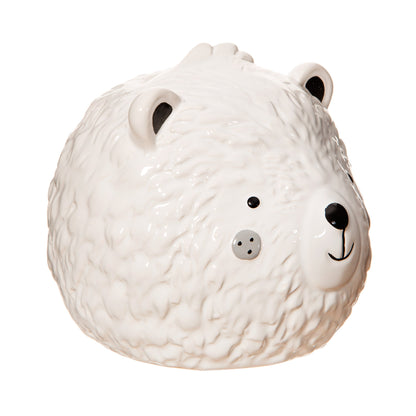 Sass & Belle White Ceramic Cute Bear Money Box