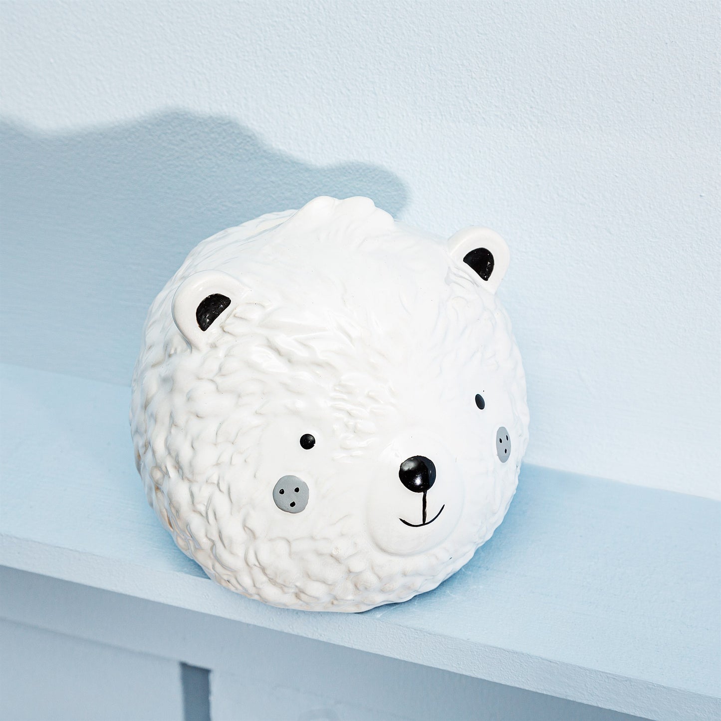 Sass & Belle White Ceramic Cute Bear Money Box
