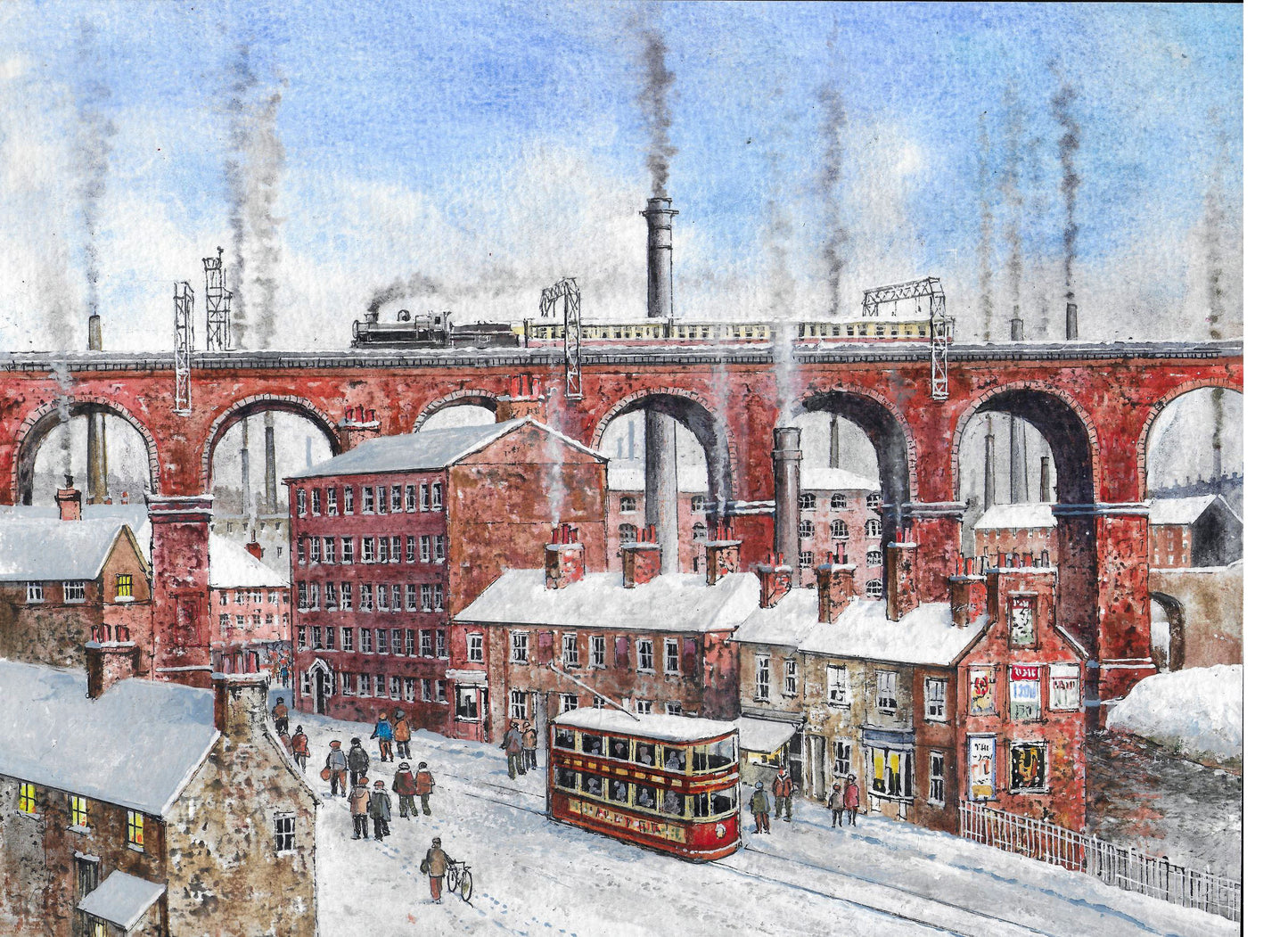 'Snowy Stockport' Pack of 10 Charity Christmas Greetings Cards